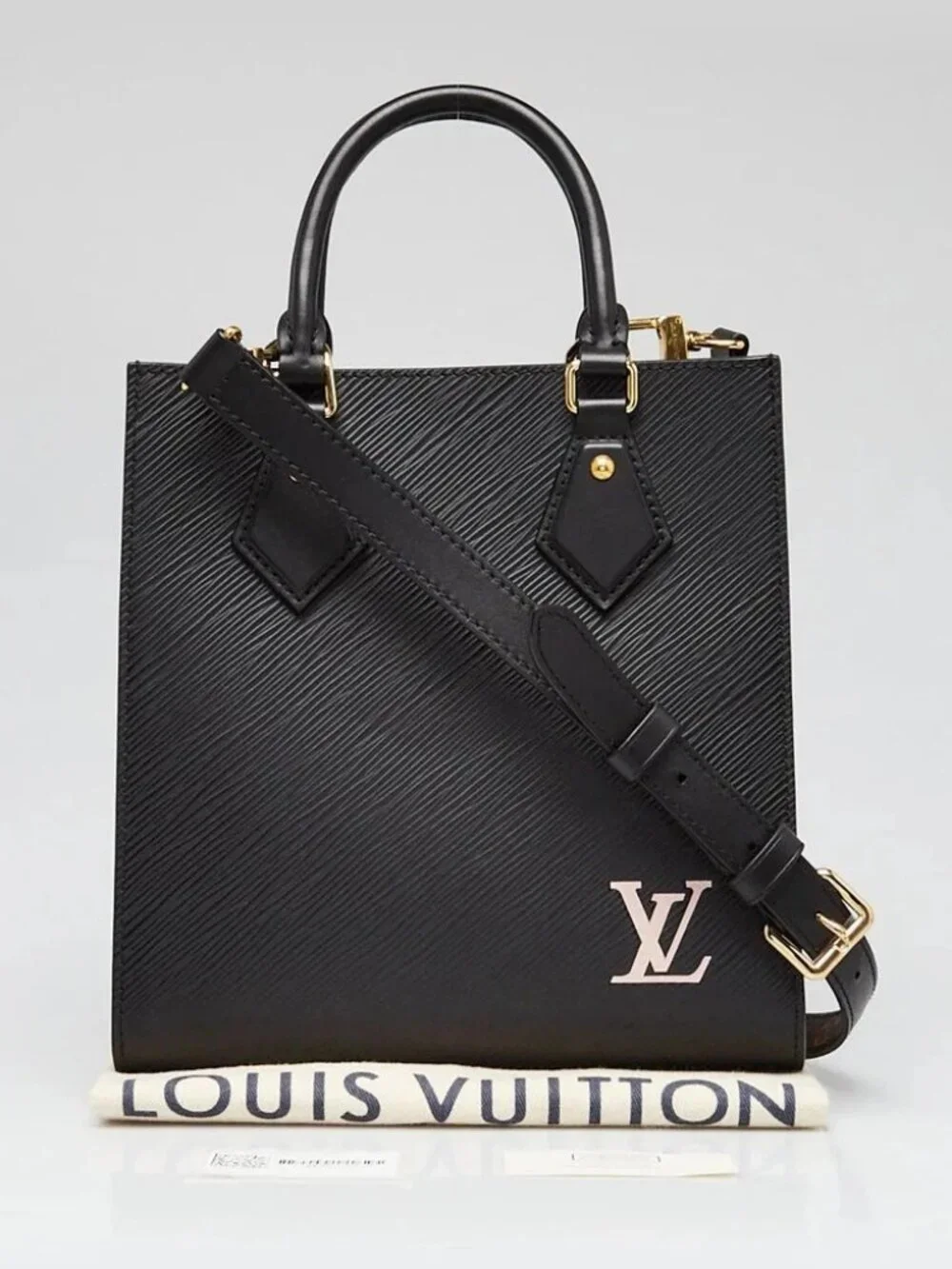 Louis Vuitton Black Epi Leather Sac Plat NV BB Bag